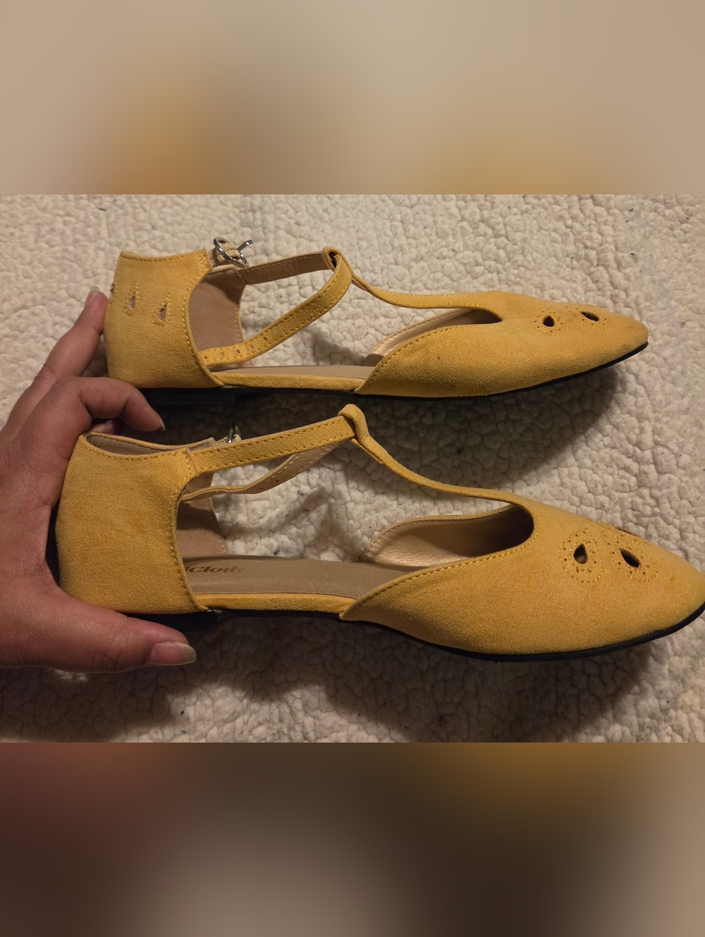 Modcloth T-Strap Suede Flats - Picture 3 of 4
